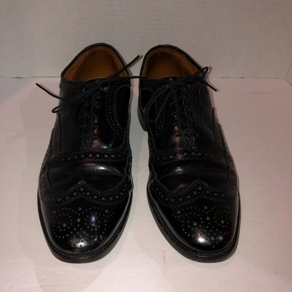 Allen Edmonds McALLISTER Black Wingtip Lace Up Dress Shoes Oxford 6215 9 D main image 5